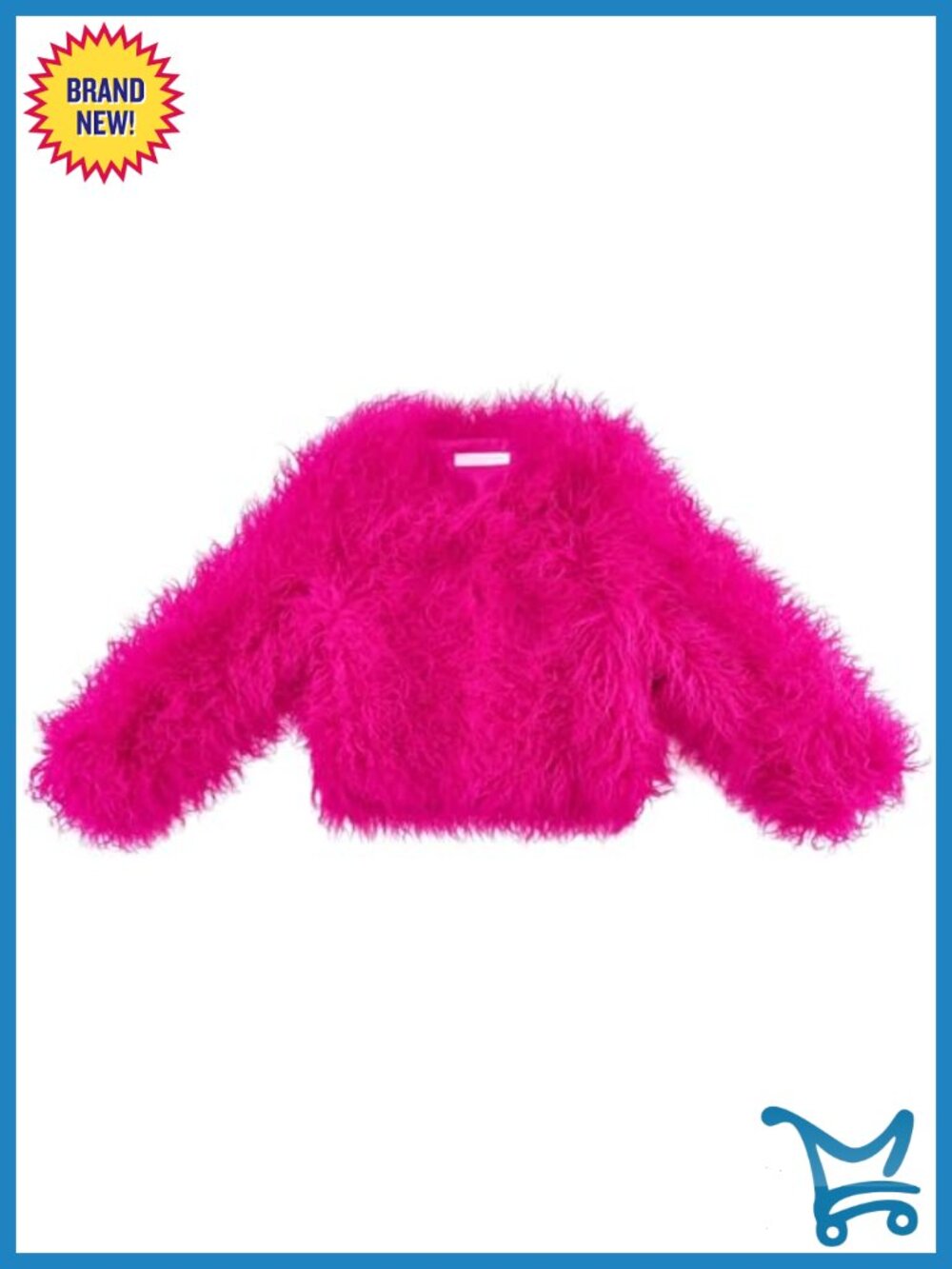Women's Shaggy Faux Fur Coat Warm Winter Jacket Long Sleeve - Picture 5 of 6